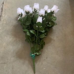White Fake Roses